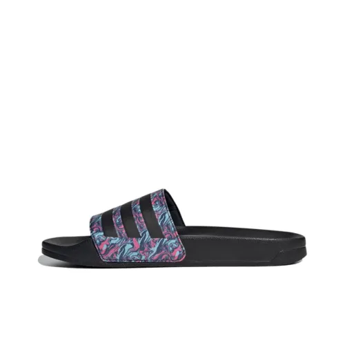 Adidas Adilette Series Slide Slippers Unisex Black/Blue/Purple