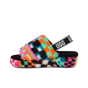 UGG FLUFF YEAH Slippers Women's Black Multicolor