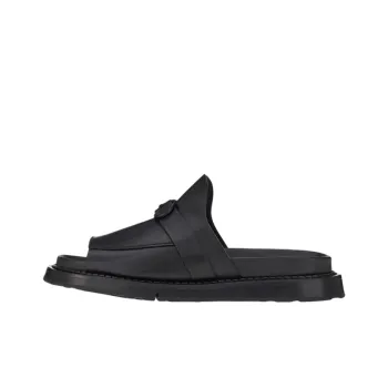 FERRAGAMO GANCINI Slip Resistant Slide Slippers Men's Black