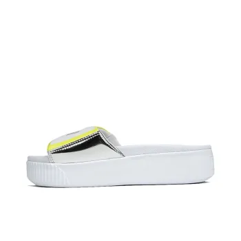 PUMA Platform Slide Tz 'White Silver' Women's