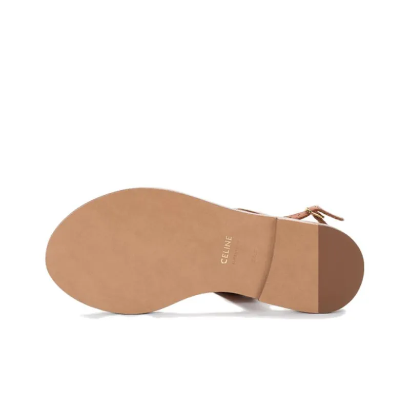 CELINE One Strap Sandals Women's Tawny-5