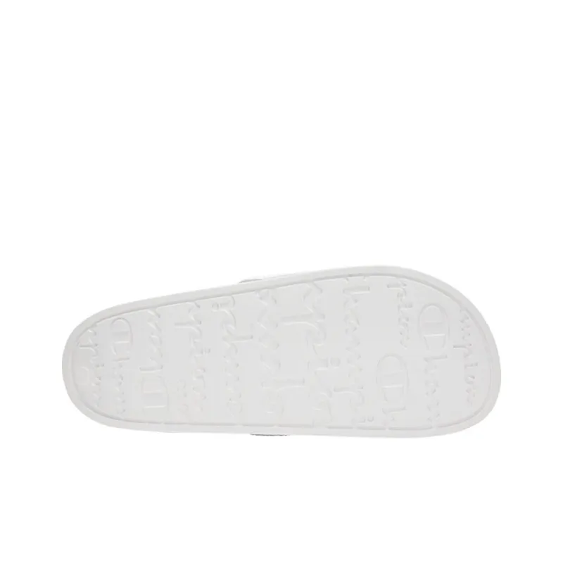 Champion Campus Rubber Sole Slip Resistant Slide Slippers Unisex White-4