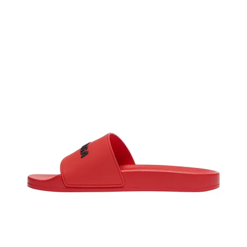 Balenciaga Pool Slides 'Red Black'