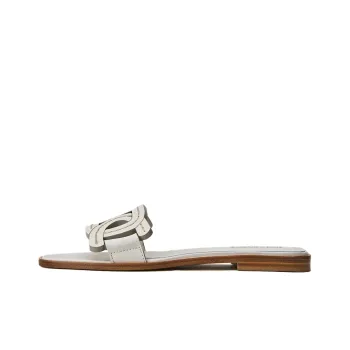 TOD'S Abrasion Resistant Slide Slippers Women's White