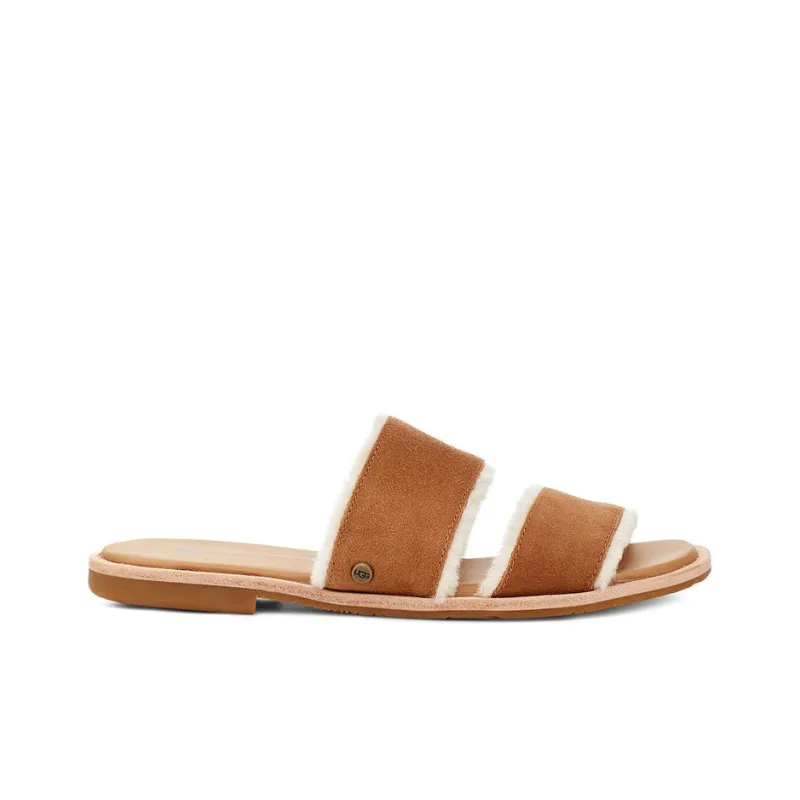 UGG Rubber Sole Slide Slippers Women's Chestnut Brown-1
