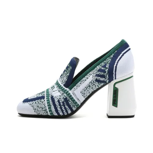 PRADA High Heels Women's White/Blue/Green