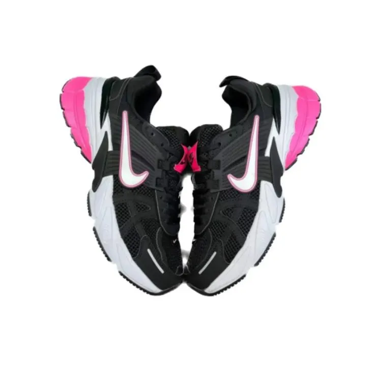 Nike V2K Run Cushioning Anti Slip And Wear Resistant Low Top Running Shoes Men's Black White Pink-2