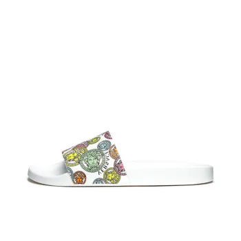 VERSACE Abrasion-Resistant Slide Slippers Men's White