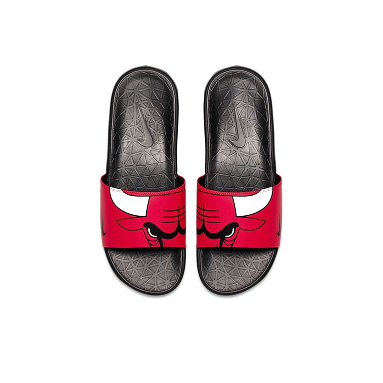 Nike Benassi Solarsoft Nba University Red White Black POIZON