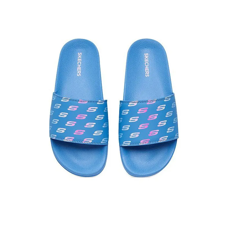 Skechers Side Lines 2 Sports Slippers Women's Blue-4