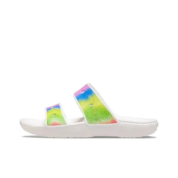 Crocs Slide Slippers Unisex White/Multicolor Color