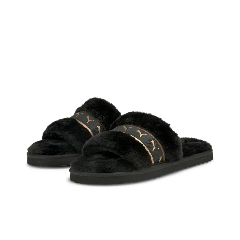 Puma Women's Fluff Remix Slide 'Black Rose Gold'-2
