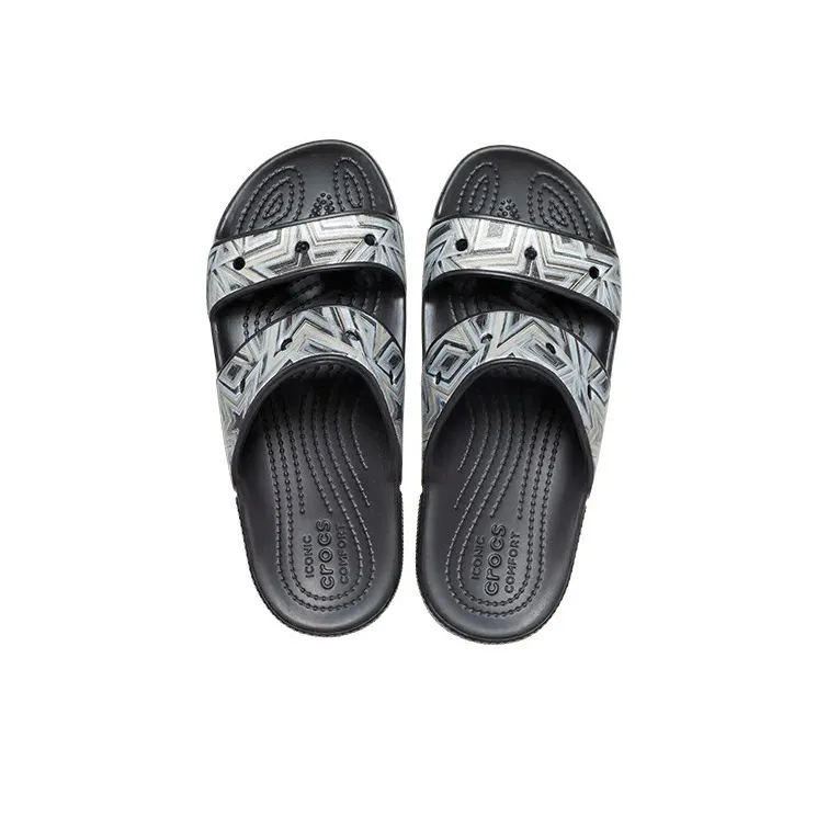 Crocs Slide Slippers Unisex Black/Multicolor Color-3