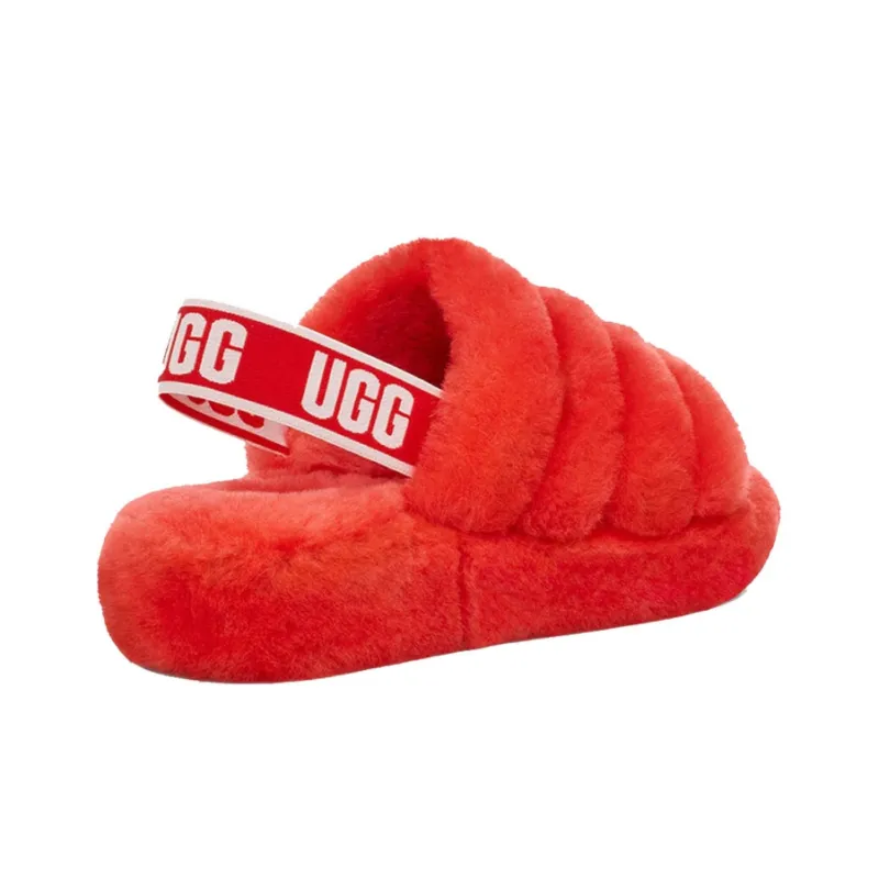UGG Fluff Yeah Slide Red Currant Women's-4