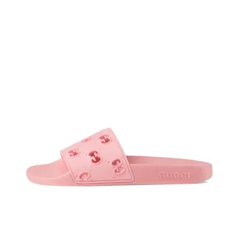 GUCCI Slide Pink Rubber Women's