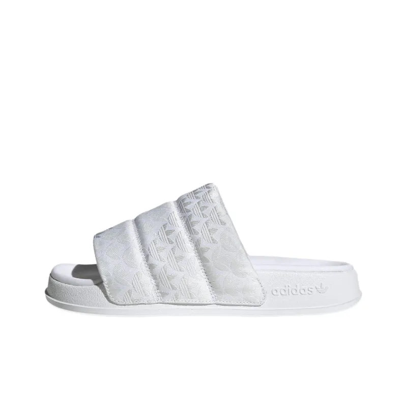 Adidas Adilette Essential Slides Triple White Women's-0