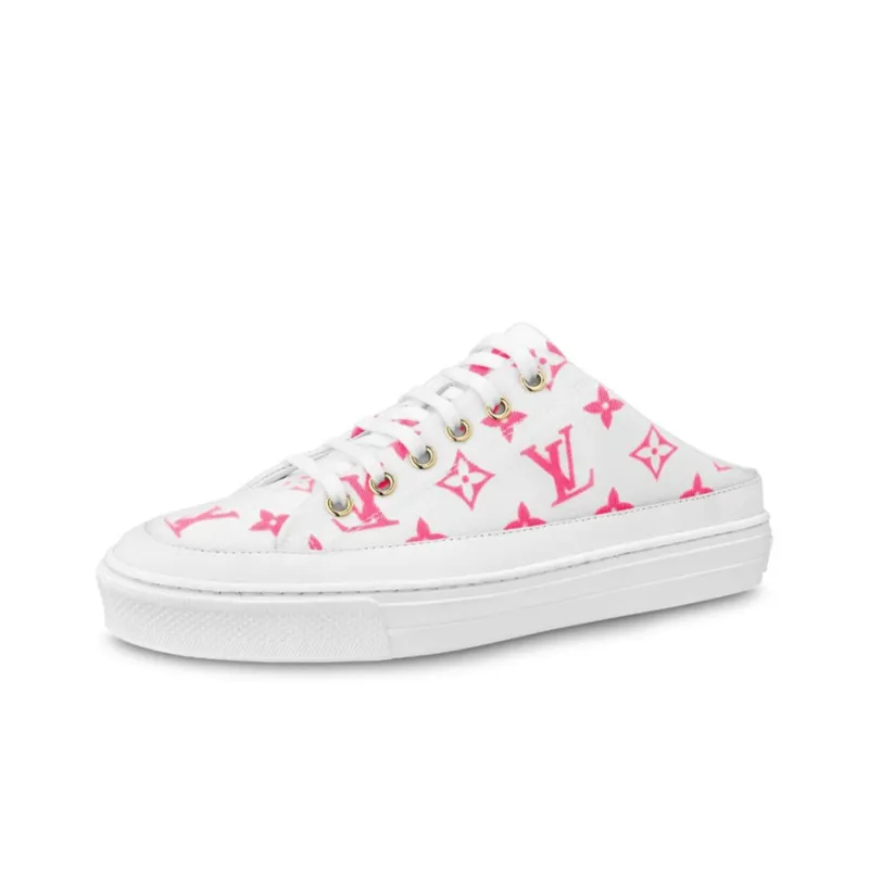 LOUIS VUITTON Stellar Closed Toe Slippers Women's Red White-0