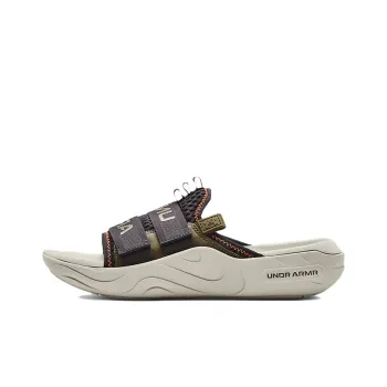 Under Armour Alpha EVA Rubber Sole Slip Resistant Abrasion Resistant Slide Slippers Unisex Khaki