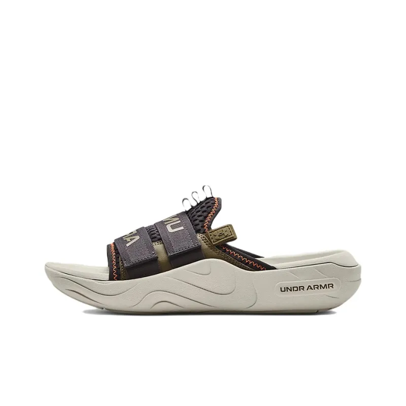 Under Armour Alpha EVA Rubber Sole Slip Resistant Abrasion Resistant Slide Slippers Unisex Khaki-0