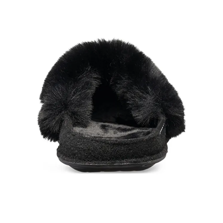 Crocs Mule Fur Slippers 'Black' Women's-3