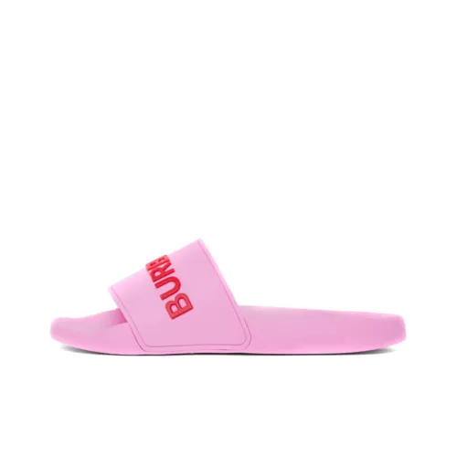 Burberry Embossed Logo Slides Bubblegum Pink Women's