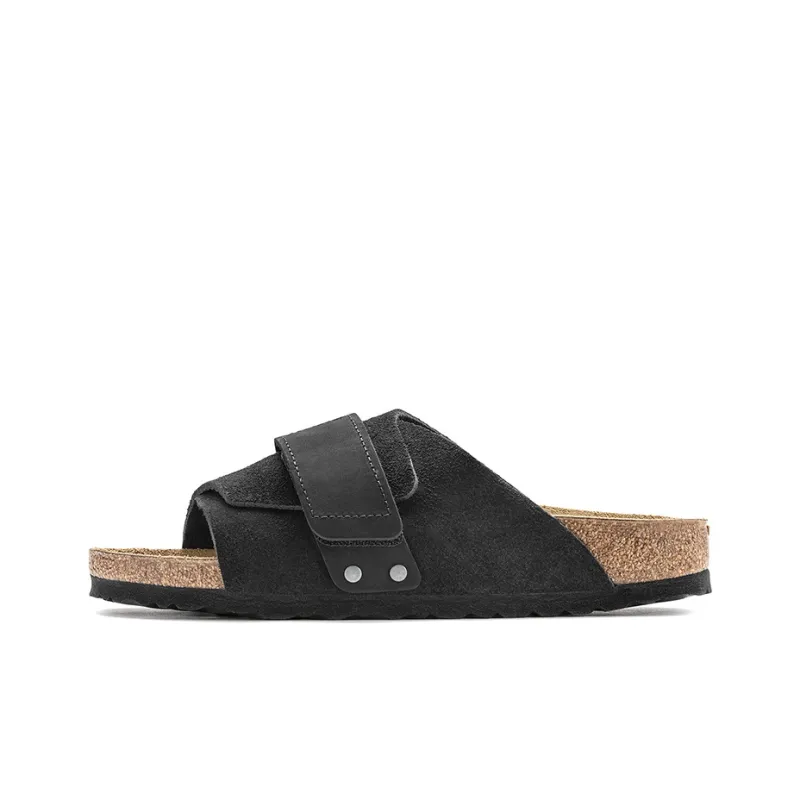 Birkenstock Kyoto Nubuck Suede Leather Sandals 'Black'-0