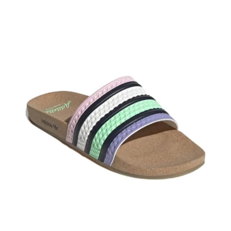 Adidas Adilette Cork Slides Pulse Mint Legend Ink Light Purple-2