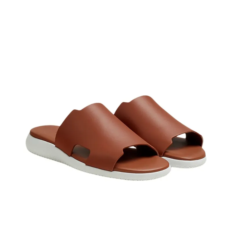 HERMES Stylish Sandal Men's Brown-2