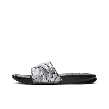Nike Benassi Jdi Floral Slides Black/Grey Women's