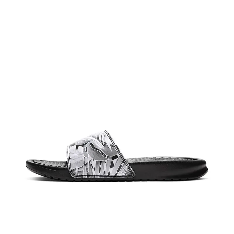 Nike Benassi Jdi Floral Slides Black/Grey Women's-0