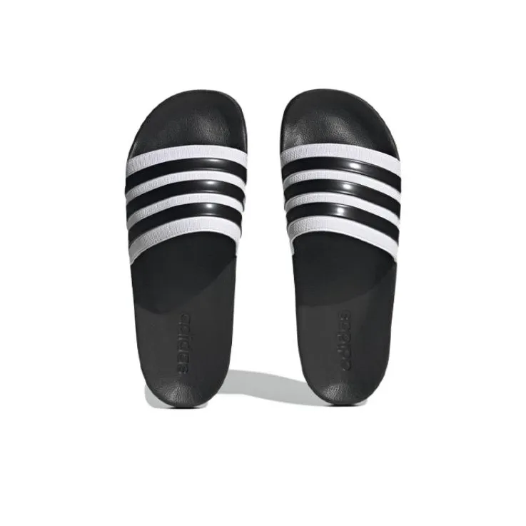 adidas originals Adilette White Black-4