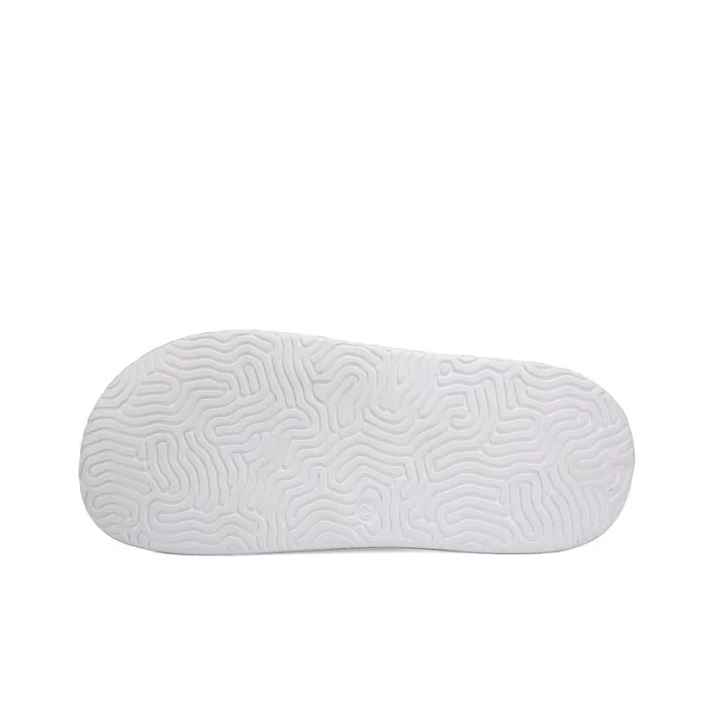 PEAK Tai Ji1.0 Rubber Sole Quiet Slip Resistant Abrasion Resistant Slide Slippers Unisex White Green-1