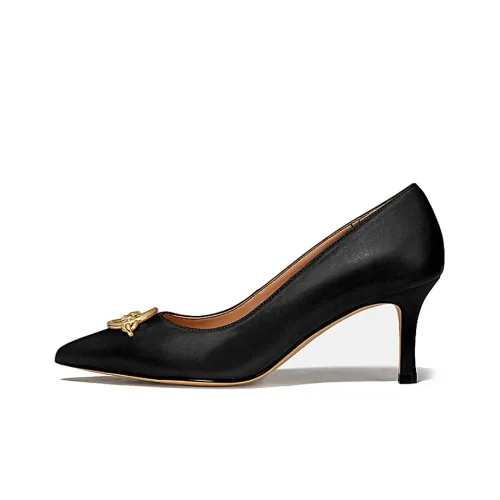 COACH High Heels Women's Black/Gold/Brown