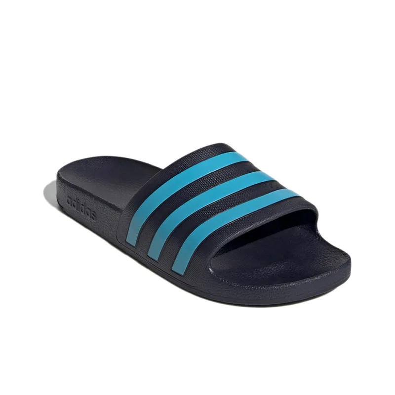 Adidas Adilette Aqua Slides Legend Ink Bright Cyan-2
