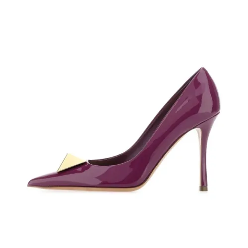 Valentino One Stud High Heels Women's Purple