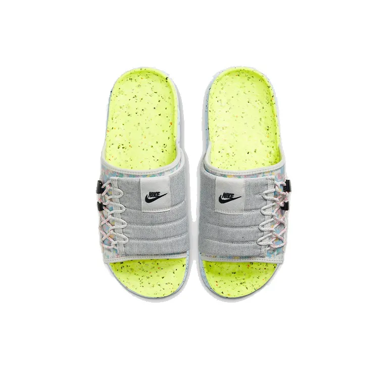 Nike Asuna Crater Slide Platinum Lint Volt Chambray Blue Black-2