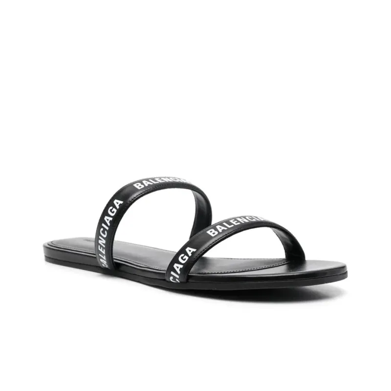 Balenciaga Logo Sandals 'Calf Black' Women's-2