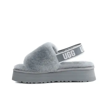 UGG Disco Slide Cozy Thick Sole Casual Slipper Gray Women's