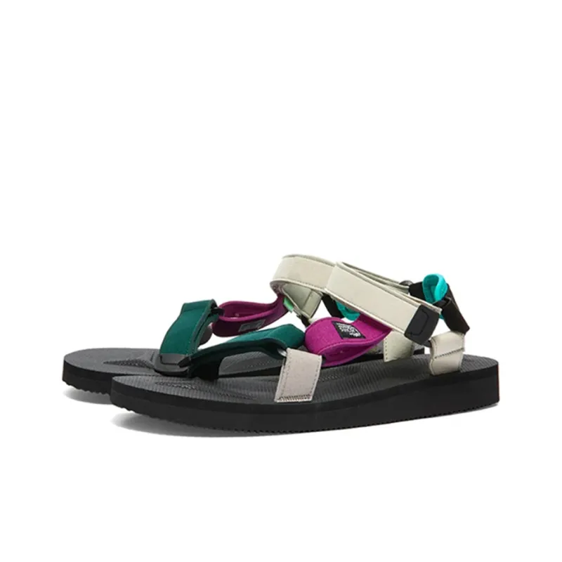 HAY x Suicoke DEPA-AabHY Stylish Sandals Men's Purple Gray Green-2
