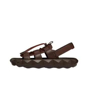 Valentino Roman Stud One Strap Sandals Men's Brown