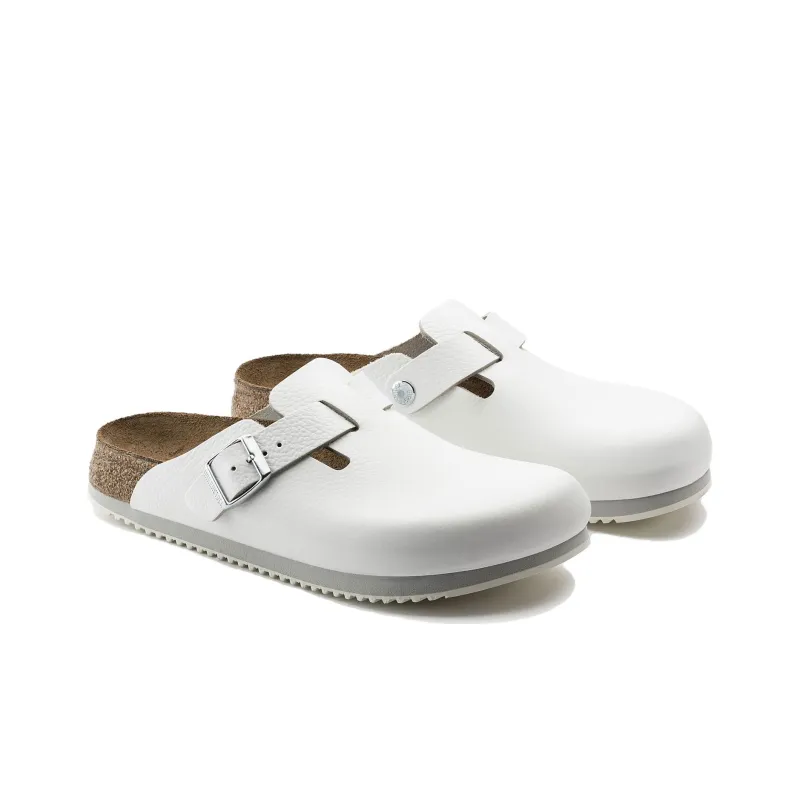 Birkenstock Boston Super Grip Leather 'White'-2