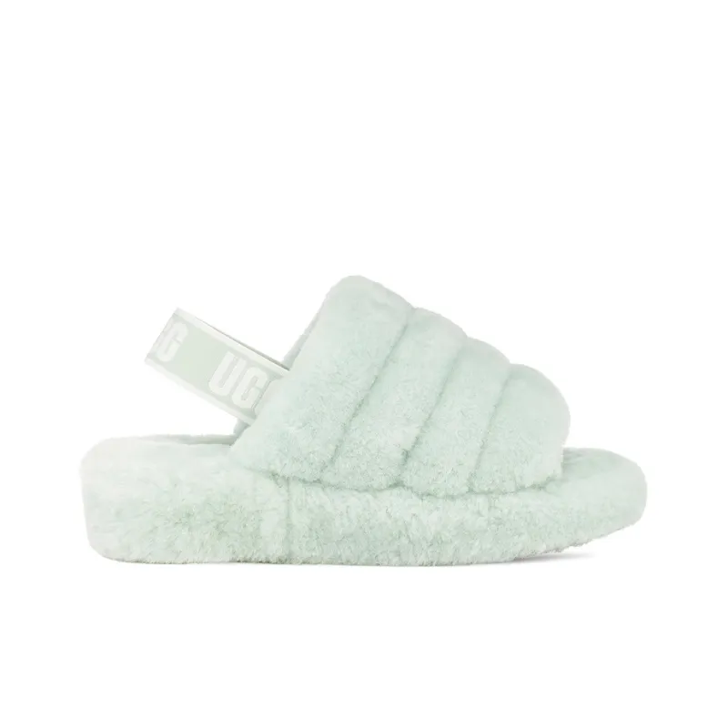 UGG FLUFF YEAH Slide Stylish Sandals Women's Mint-1