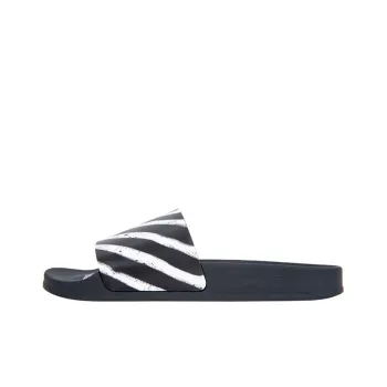 OFF WHITE Spray Stripes Slider Black White SS20