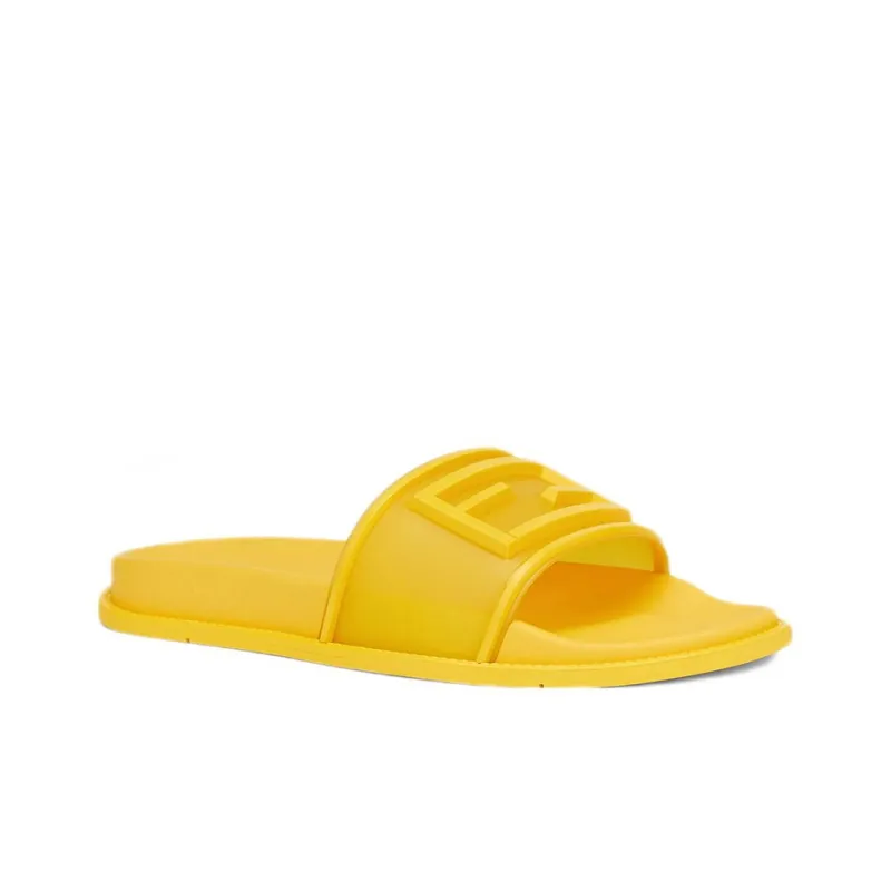 FENDI BaguetteBaguette Slide Slippers Men's Yellow-1