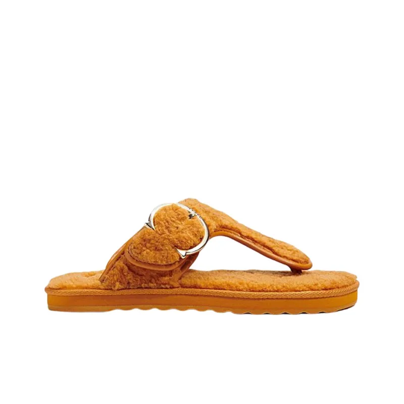 COACH Rubber Sole Slip Resistant Flip Flops Women's Orange-1