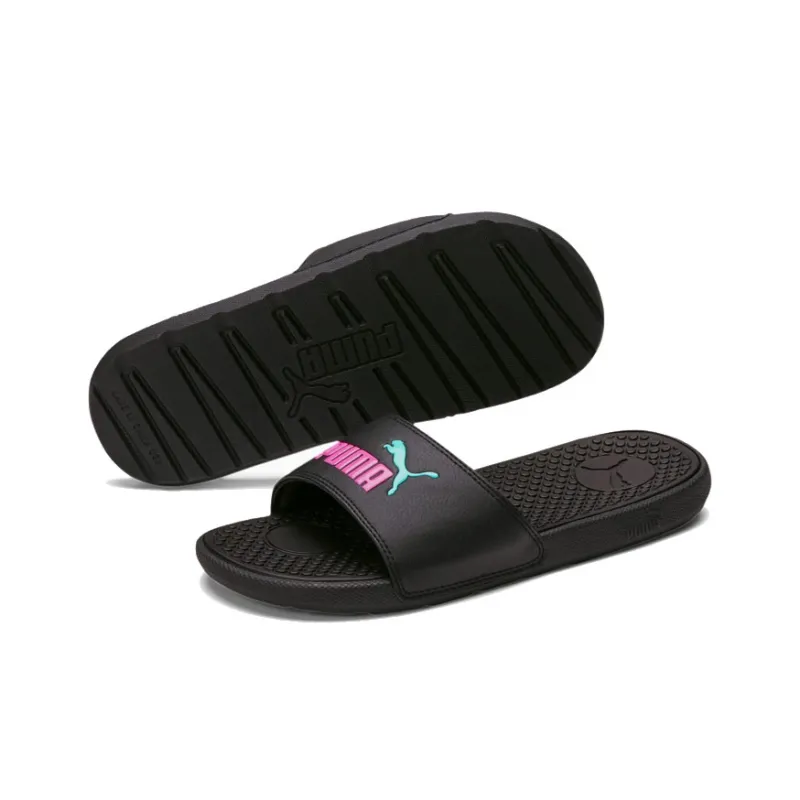Puma Women's Cool Cat Slides 'Black Luminous Pink'-3