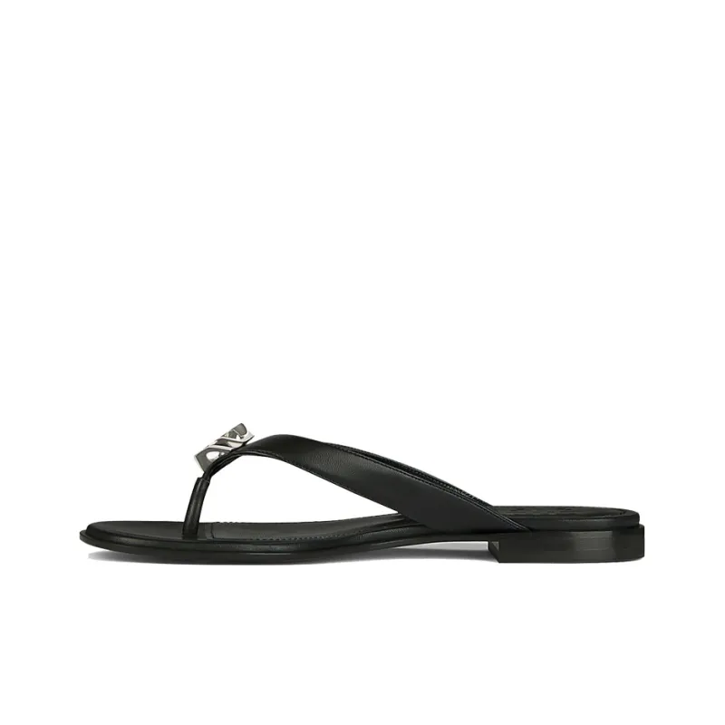 Givenchy Metal Odor Resistant Flip Flops Women's Black-0