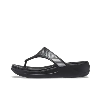 Crocs Monterey Metallic Stylish Black Slippers Women's