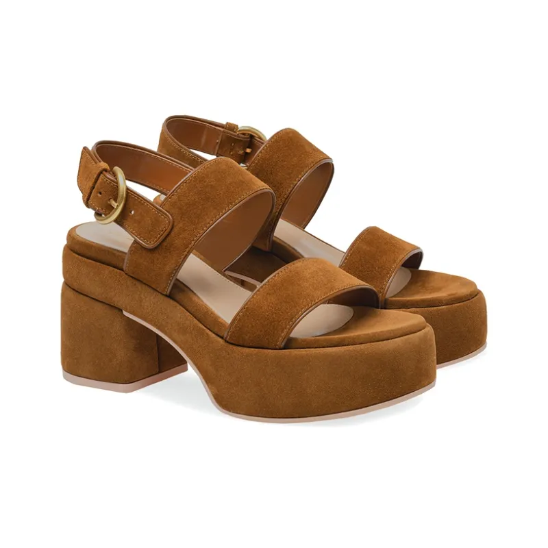 GIANVITO ROSSI Melrose Strap Sandals Women's Brown-1