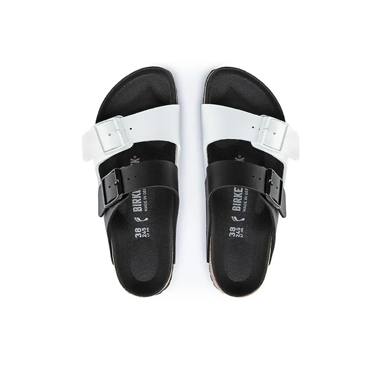 Birkenstock Arizona Series Fashion Black White Colorblock Version Sandals-4